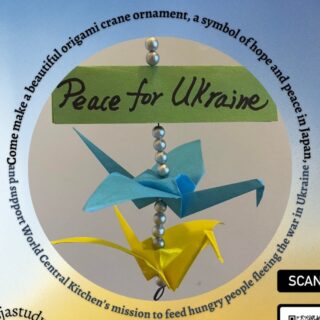 ウクライナの平和を祈り、折り鶴でYOU-CRANEプロジェクト