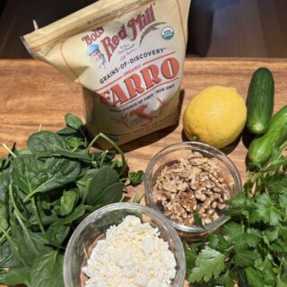 古代小麦ファロを使った料理２品