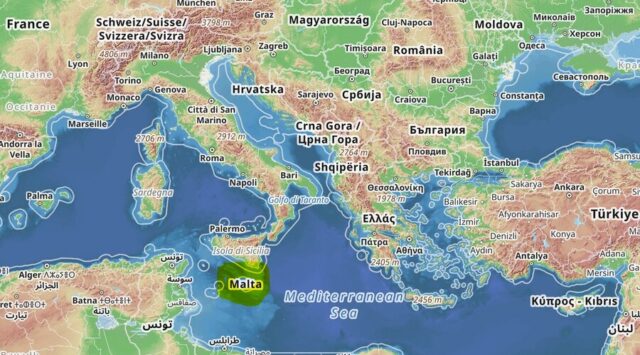 欧州とマルタ　OpenStreetMap contributors