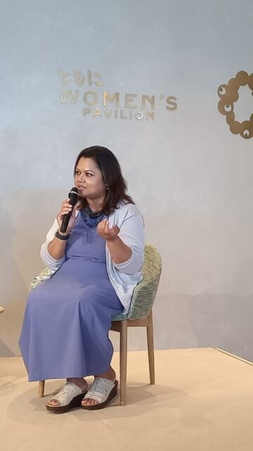 Sangita Das 氏:大阪・関西万博EXPO ウーメンズパビリオン「WA」スペースにて