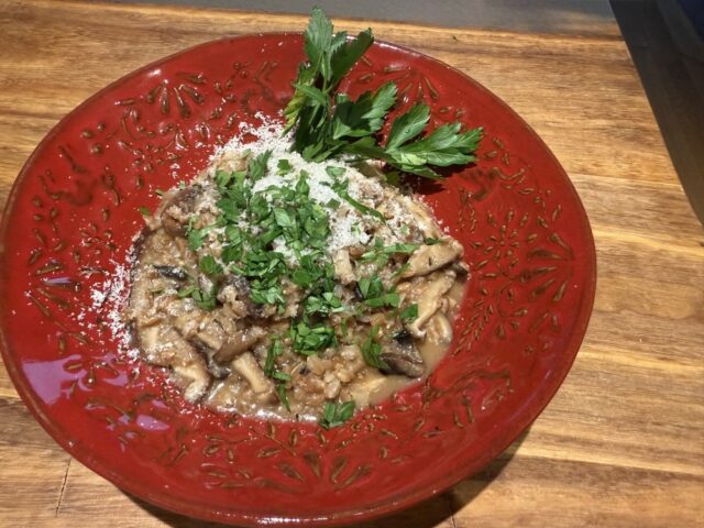 ファロとキノコのリゾット